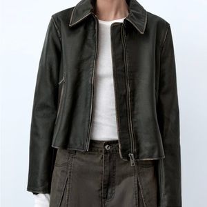 Zara Black Leather Jacket